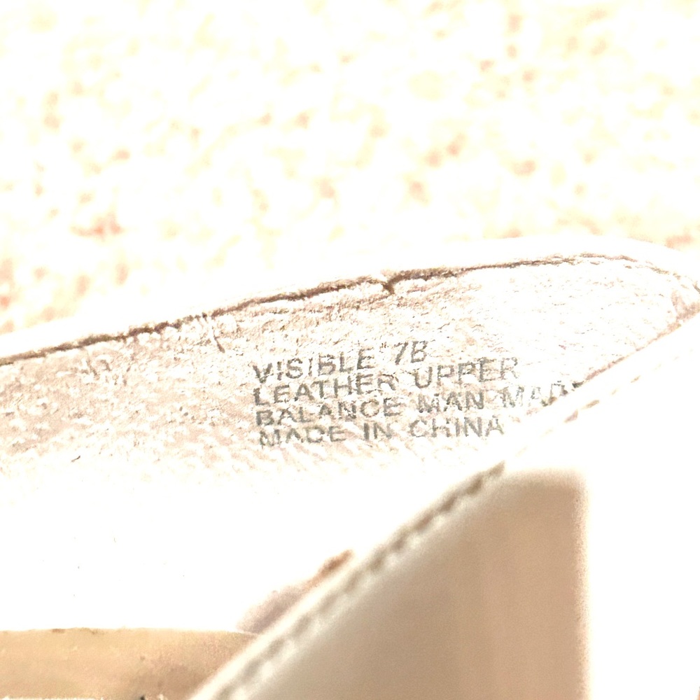 STEVE MADDEN VISIBLE WOMENS HEELS WEDGE SANDALS LEATHER WHITE SIZE 7 PEEP TOE - Picture 11 of 11